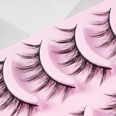 5 Pairs Manga Lashes New Arrival Anime Cosplay Natural Wispy Korean Makeup Artificial False Eyelashes