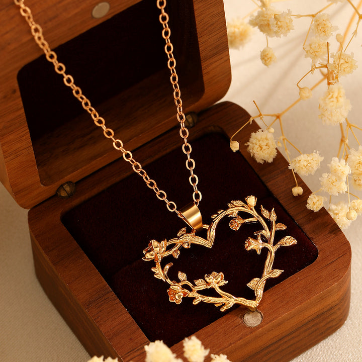 Affectionate Thorny Rose Clavicle Chain